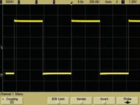 Figure 1-2. Compensation adjustment corresponds to the flat square wave